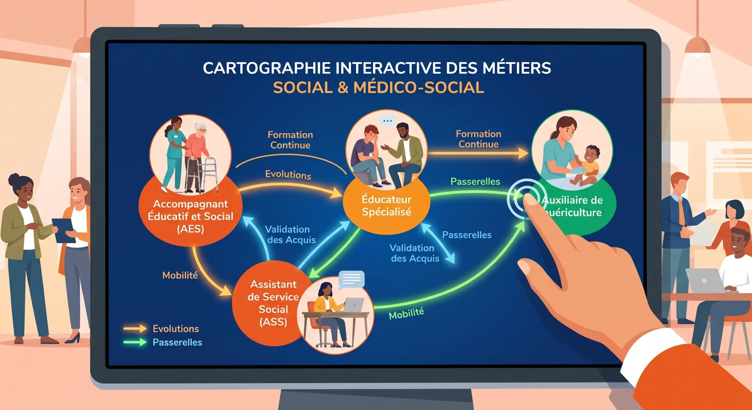 Cartographie interactive des métiers et de leurs évolutions